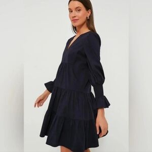 Tuckernuck Pomander Place Navy Blue Cotton Poplin Kenzo Dress XS